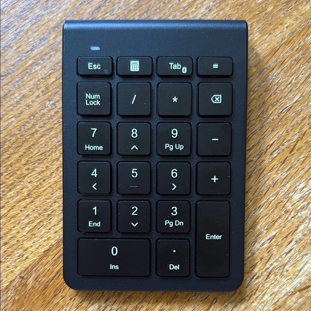 Black Wireless Bluetooth Numeric Keypad for Computers